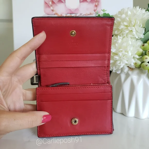 **SOLD** Authentic Pre-owned Gucci Supreme Cherries Compact Wallet - Picture 6 of 12